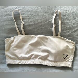 White Gymshark Bandeau Sports Bra